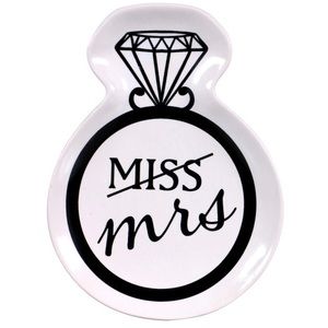 NEW “Miss To Mrs” Ring Shaped Jewelry Trinket Tray Small Size Wedding Gift